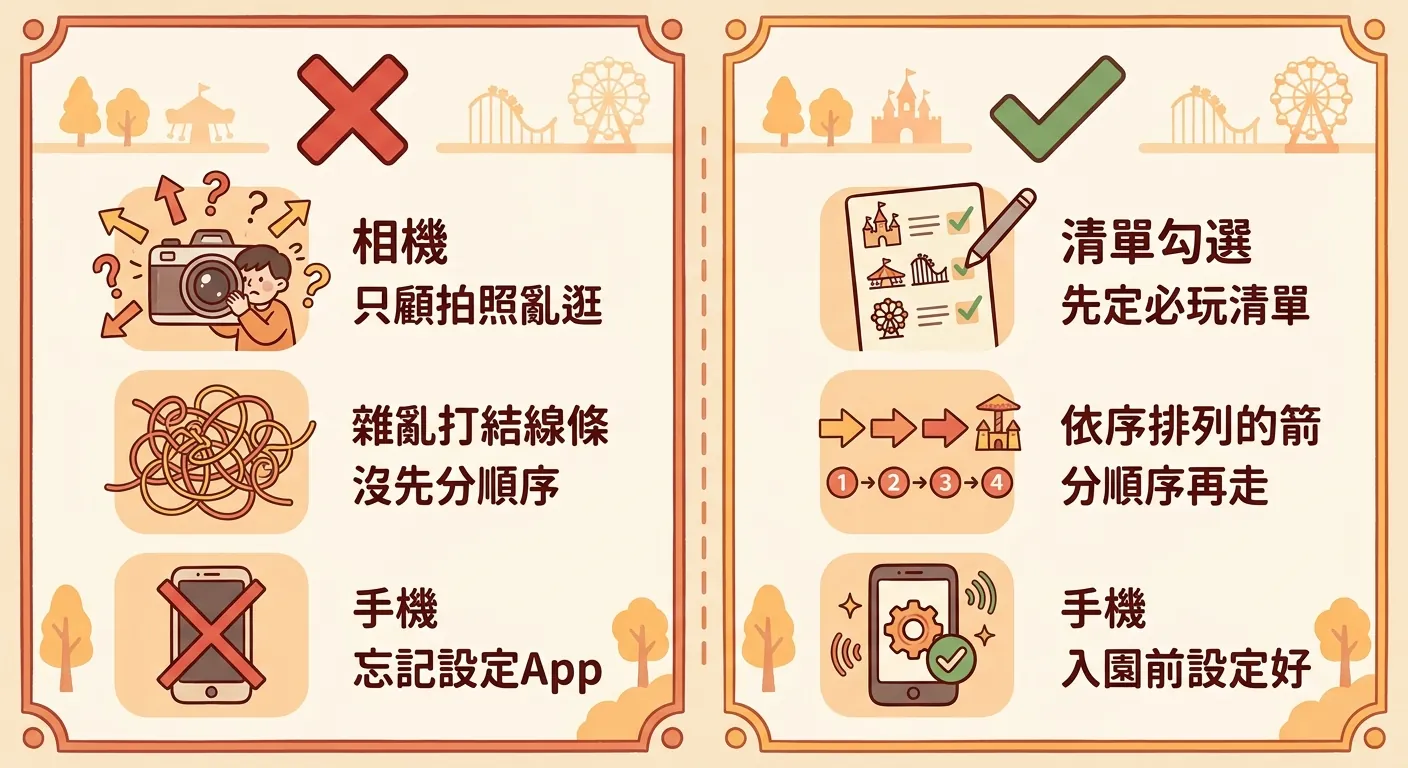 放在東京迪士尼段落後，具象化新手誤區與對策