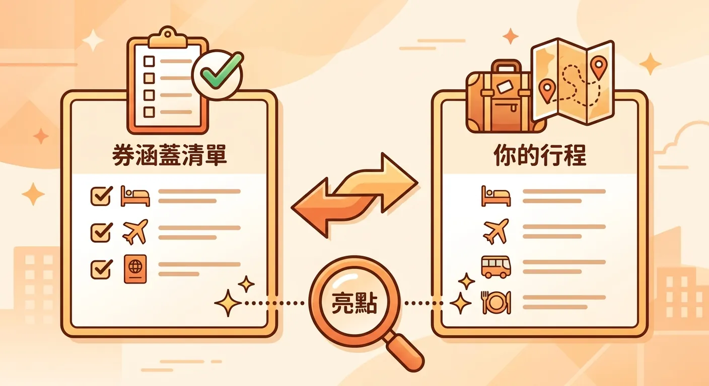 呈現拿行程對清單的判斷法