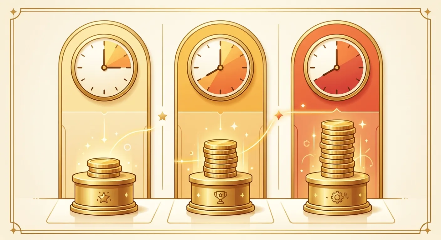 示意三時數方案的費用層級與定位